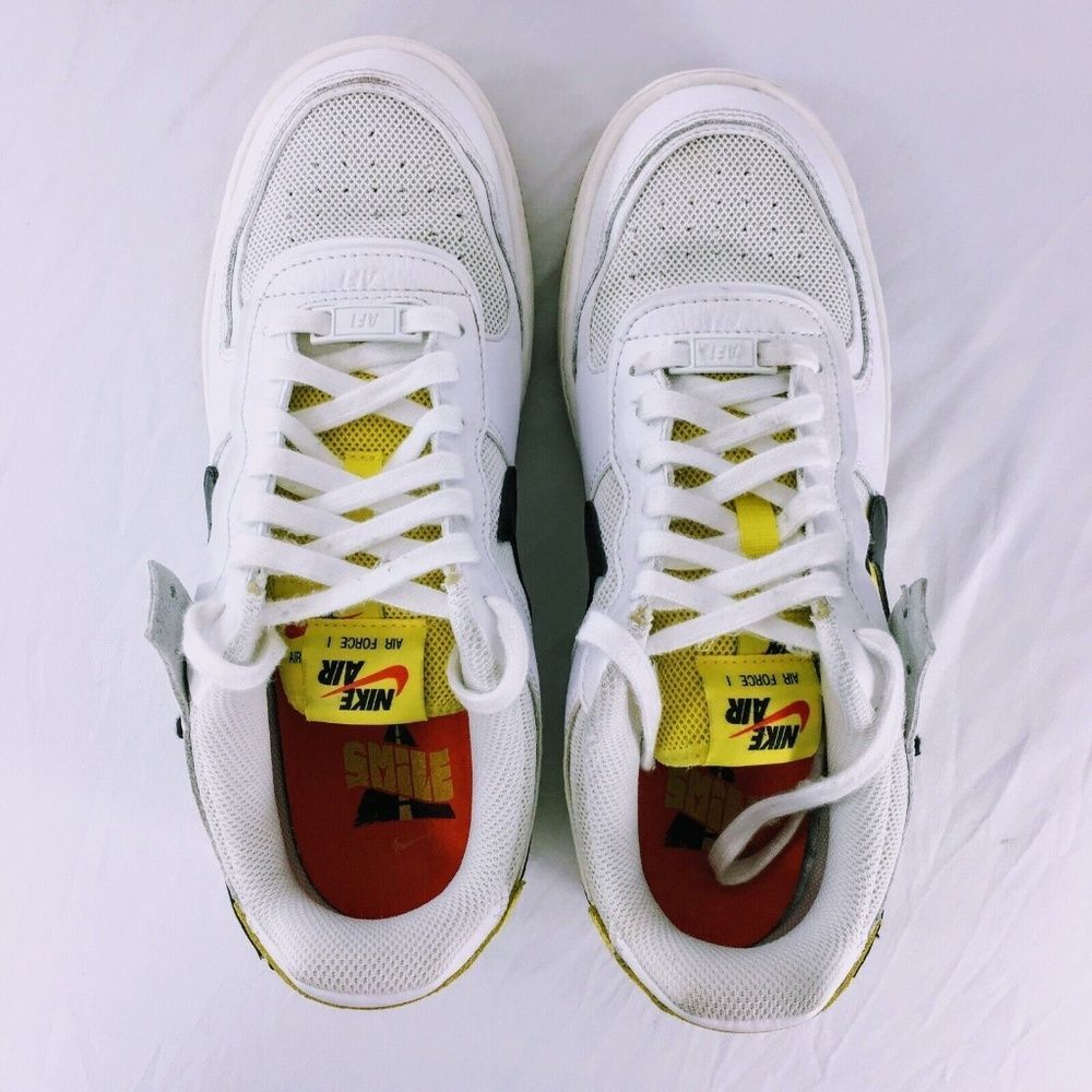 Nike Air Force 1 Shadow Womens Go The Extra Smile Sneaker White Leather Sz 9 - Picture 7 of 9